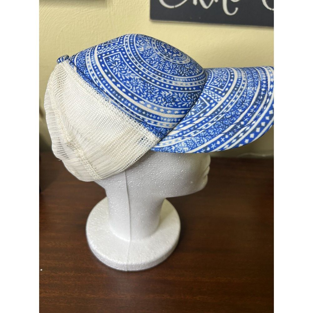 Blue Patterned Men's Cap - Picture 2 of 6